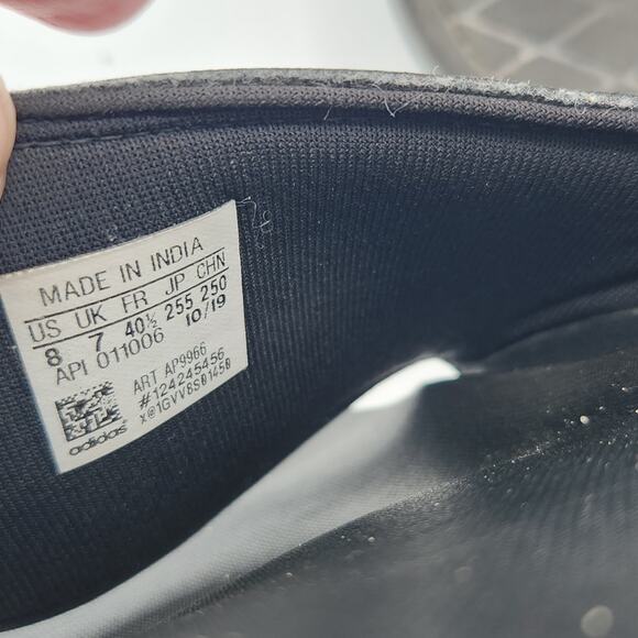 Adidas Adilette Slip On Slide Sandals Flip Flops Women's Size 8 Black & White - Picture 4 of 11
